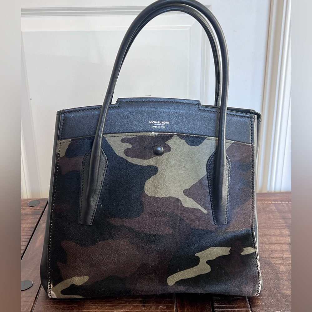 Michael Kors Collection $1390 Calf Hair Bancroft Bag Tote Shoulder